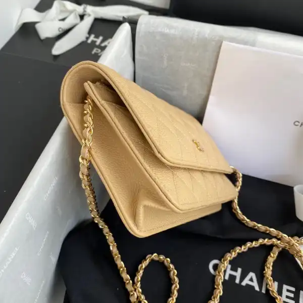 CHANEL CHAIN WALLET CAVIAR NEW EDITION