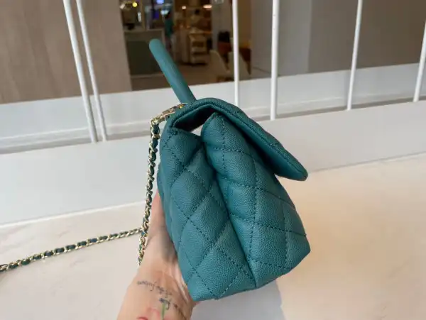 CHANEL FLAP BAG WITH TOP HANDLE