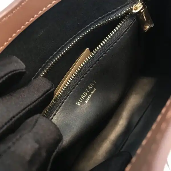 BURBERRY Mini Two-tone Canvas and Leather Pocket Bag