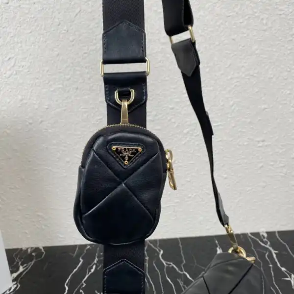 PRADA System nappa leather patchwork bag