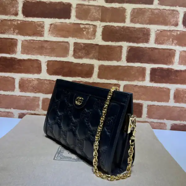 GUCCI GG matelassé leather shoulder bag