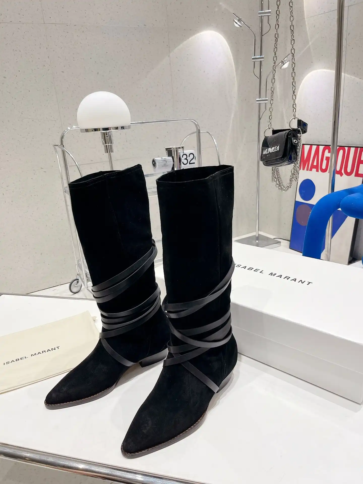 REP ISABEL MARANT Siane suede knee-high boots