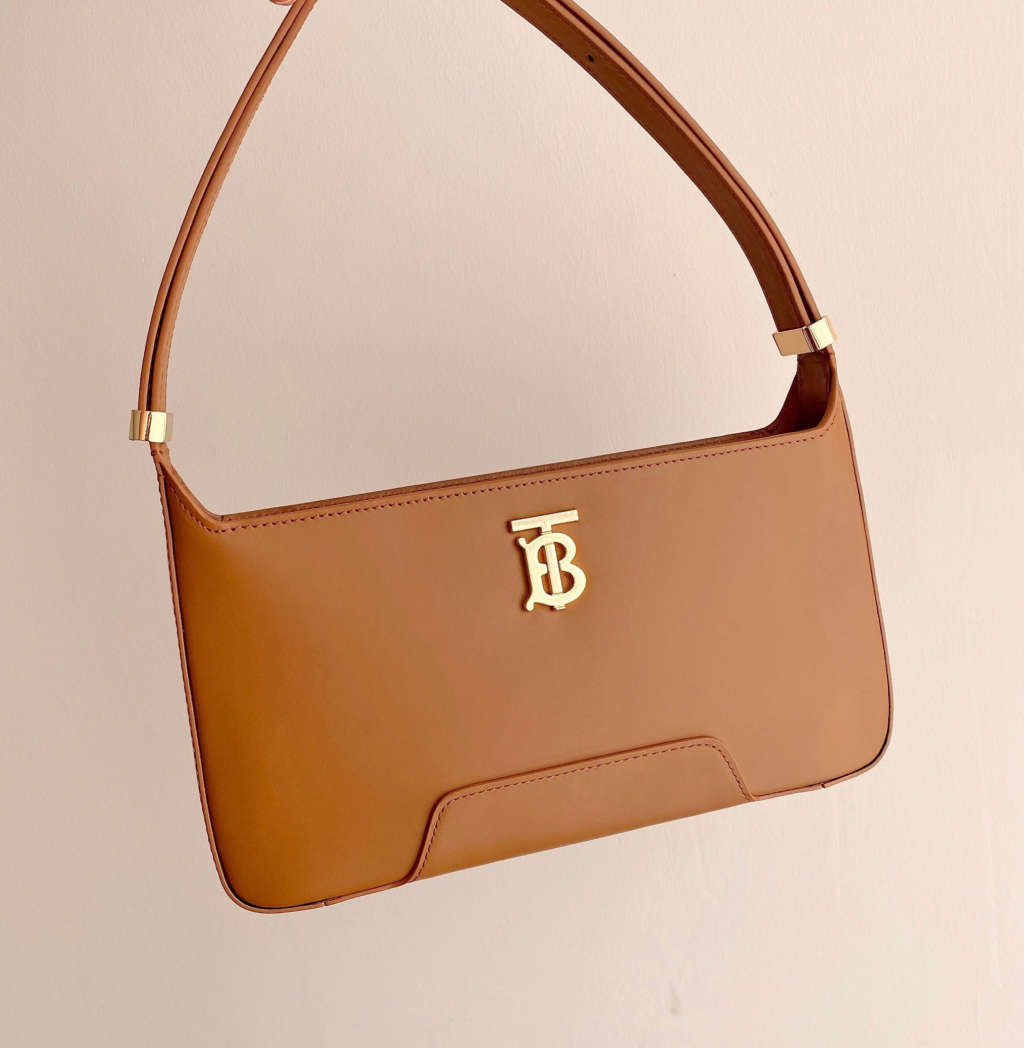 HOT SALE BURBERRY Leather TB Shoulder Bag