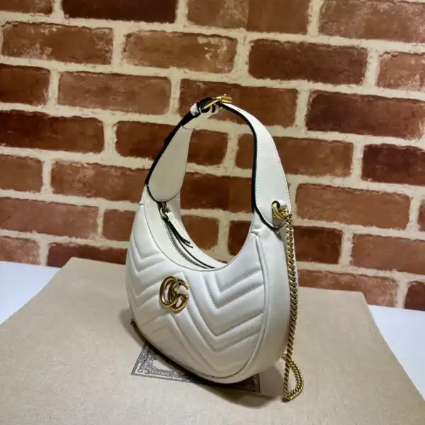 Frstbag ru GUCCI GG Marmont half-moon-shaped mini bag