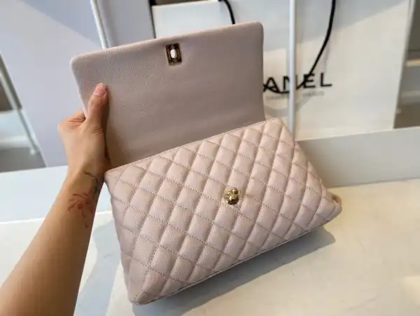 CHANEL LARGE FLAP BAG WITH TOP HANDLE