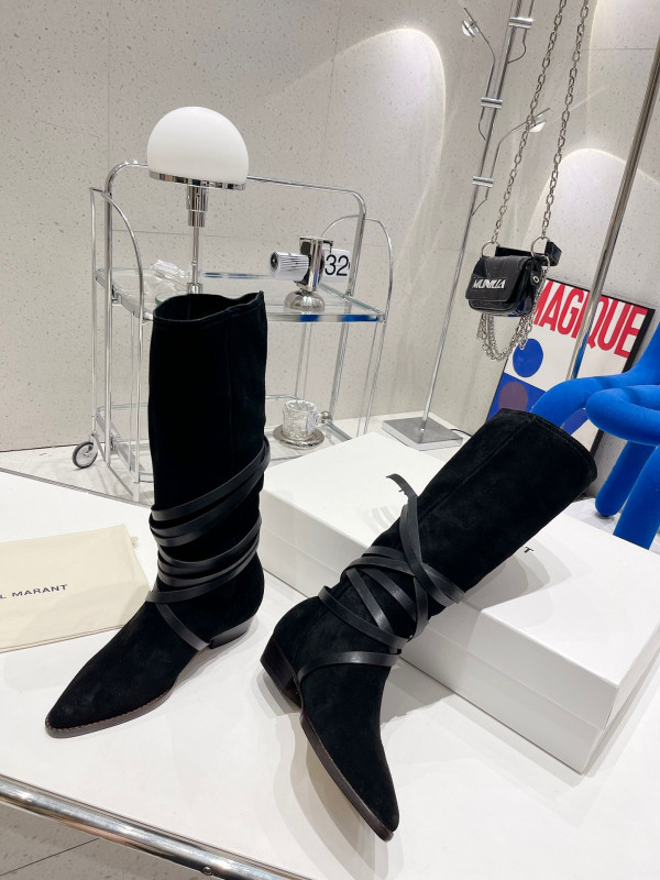 HOT SALE ISABEL MARANT Siane suede knee-high boots