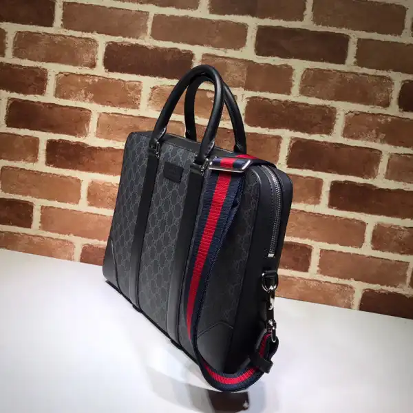 First bag ru GUCCI GG Black briefcase