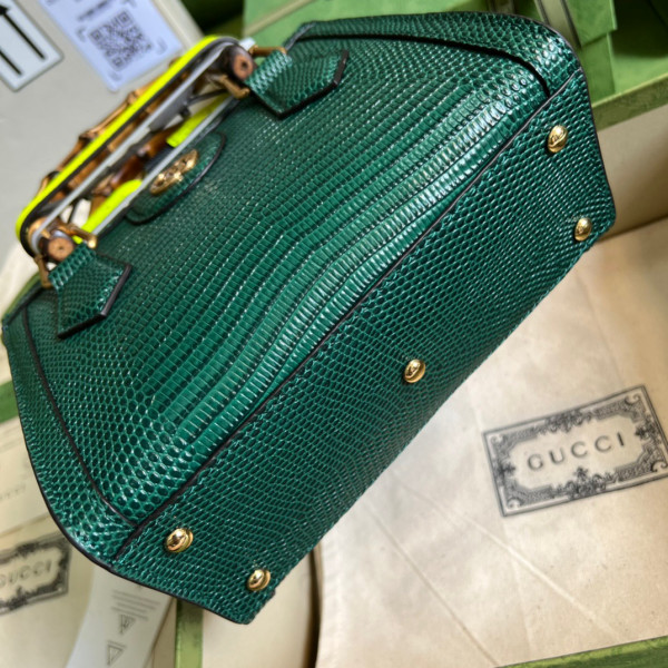 [FREE SHIPPING] Gucci Diana lizard mini bag