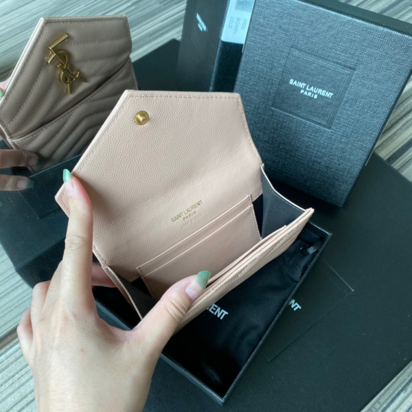 [FREE SHIPPING] YSL MONOGRAM SMALL ENVELOPE WALLET IN