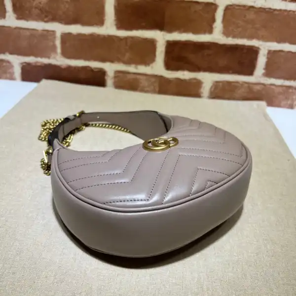 GUCCI GG Marmont half-moon-shaped mini bag