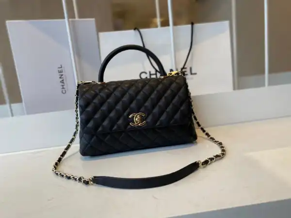 CHANEL LARGE FLAP BAG WITH TOP HANDLE