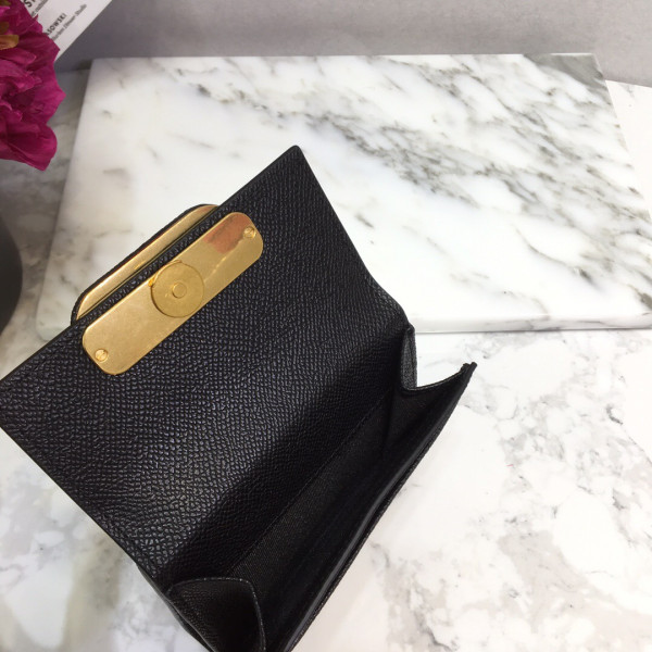 HOT SALE VALENTINO GARAVANI COMPACT VSLING GRAINY CALFSKIN WALLET