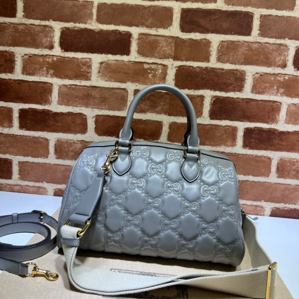 HOT SALE GUCCI GG matelassé leather top handle bag