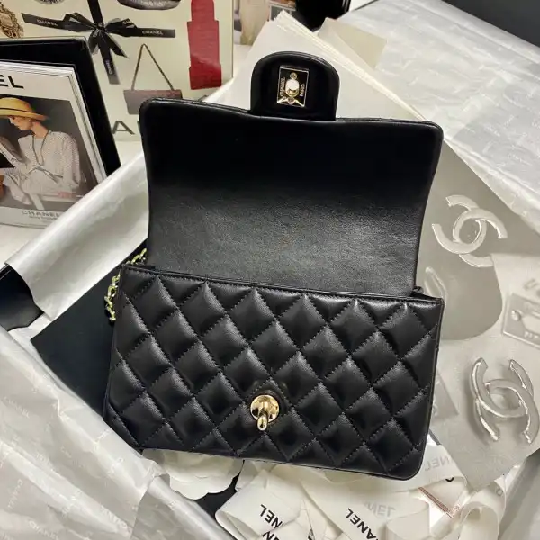 CHANEL MINI FLAP BAG WITH TOP HANDLE