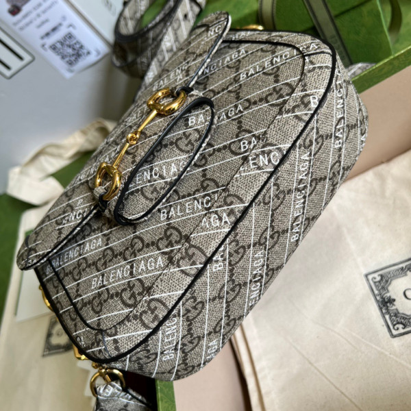 HOT SALE GUCCI X BALENCIAGA Horsebit 1955 mini bag