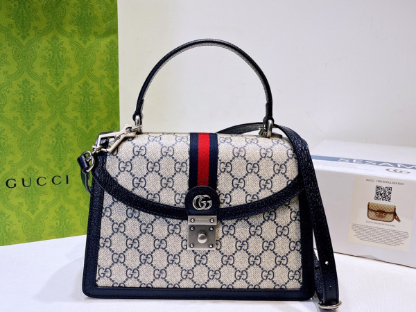 HOT SALE GUCCI Ophidia small top handle bag with Web