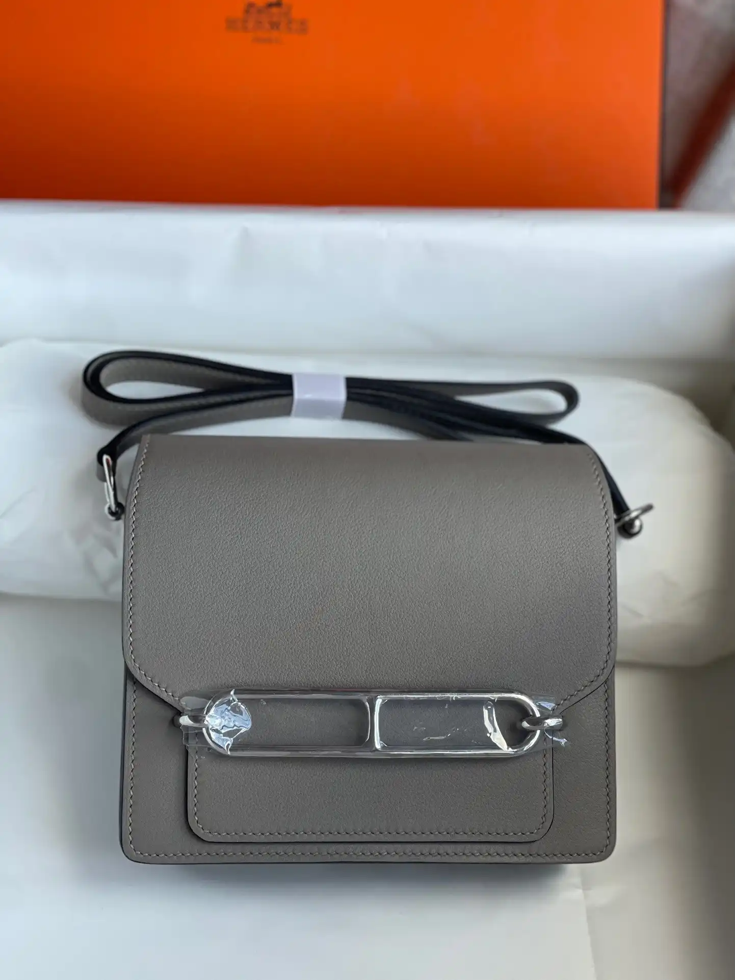 First Bag Ru Hermes Roulis 18CM All Handmade