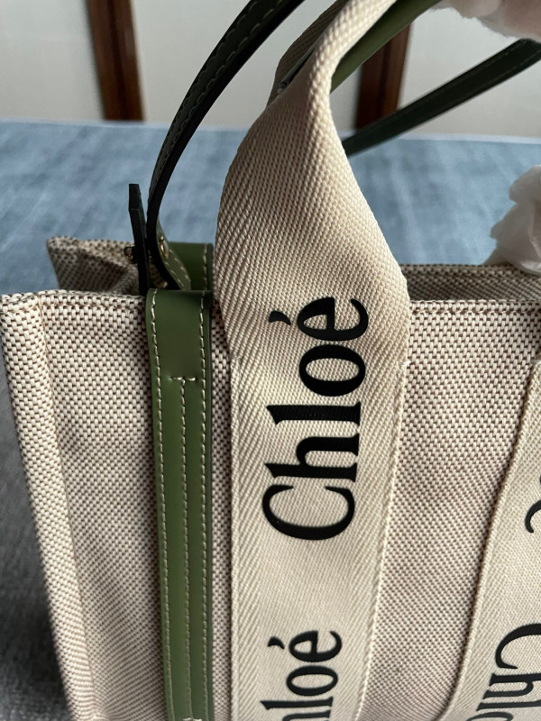 HOT SALE CHLOÉ SMALL WOODY TOTE BAG WITH STRAP