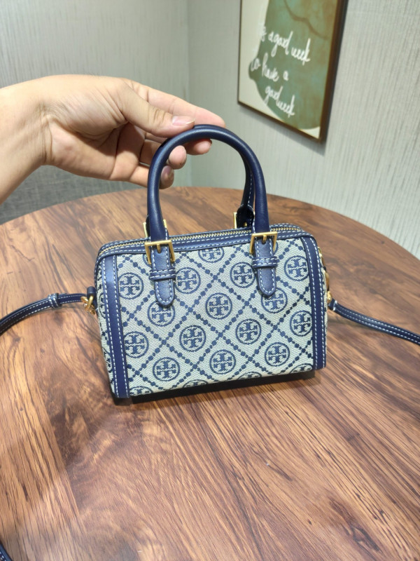 HOT SALE TORY BURCH T MONOGRAM Mini jacquard wine barrel bag