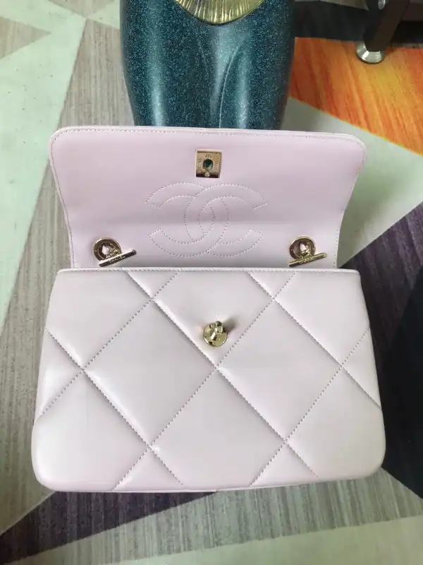 CHANEL FLAP BAG WITH TOP HANDLE