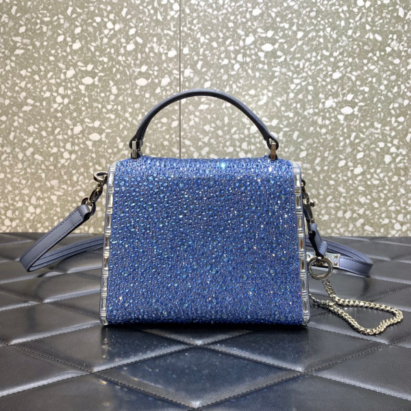 HOT SALE VALENTINO MINI VSLING HANDBAG WITH SPARKLING EMBROIDERY