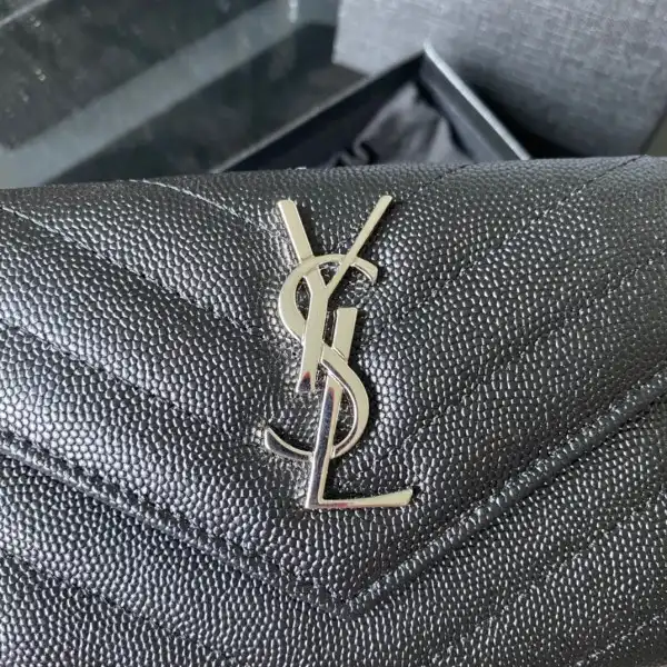 YSL MONOGRAM SMALL ENVELOPE WALLET IN