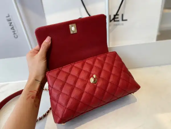 CHANEL FLAP BAG WITH TOP HANDLE