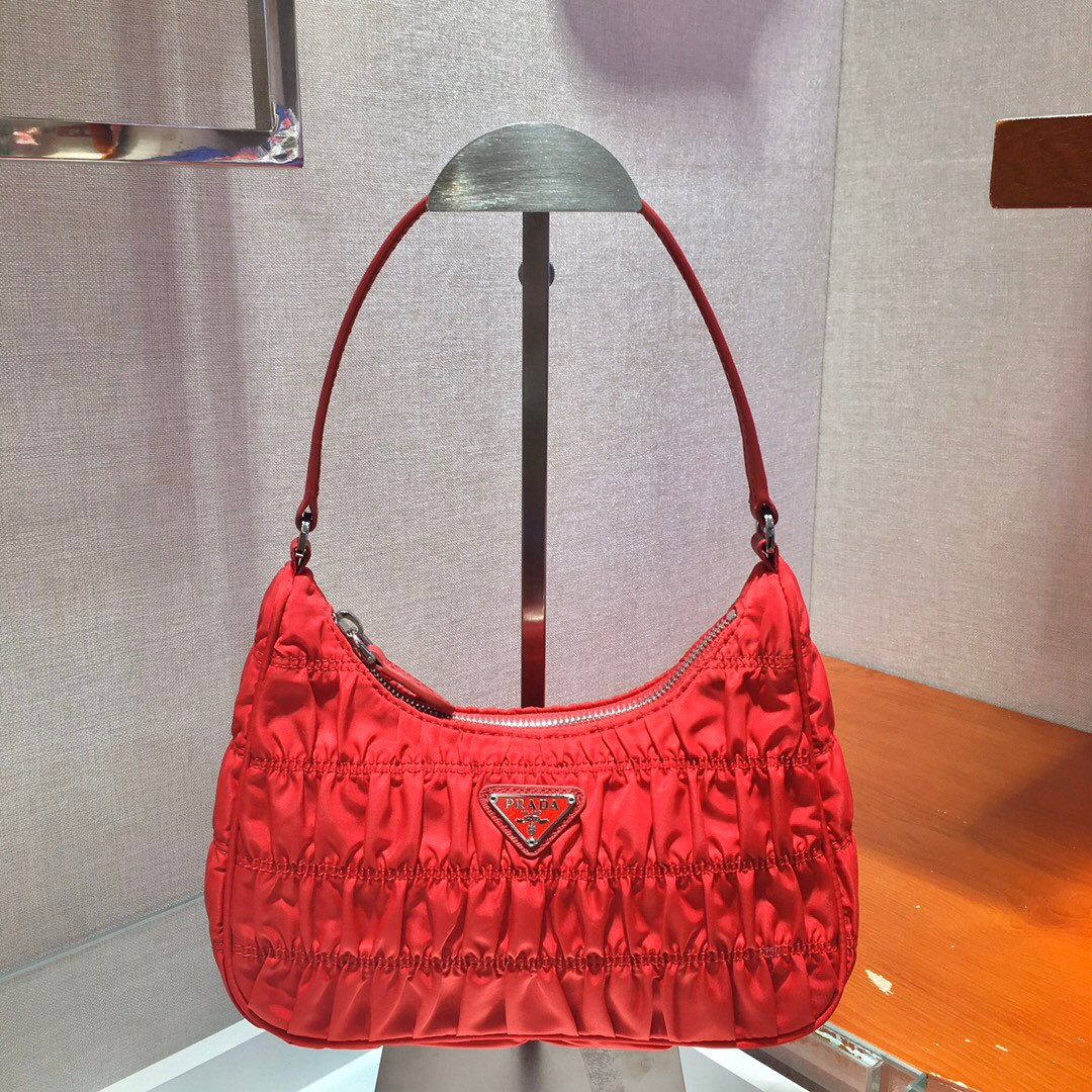 HOT SALE PRADA NYLON AND SAFFIANO LEATHER MINI BAG