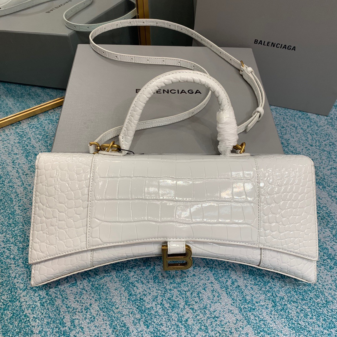 HOT SALE BALENCIAGA  HOURGLASS STRETCHED TOP HANDLE BAG