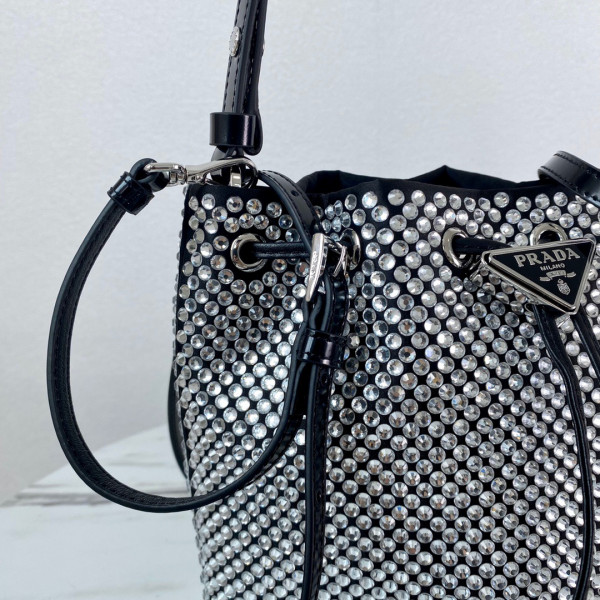 HOT SALE PRADA Satin mini-bag with crystals