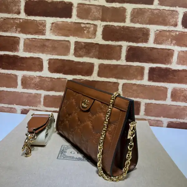 GUCCI GG matelassé leather shoulder bag