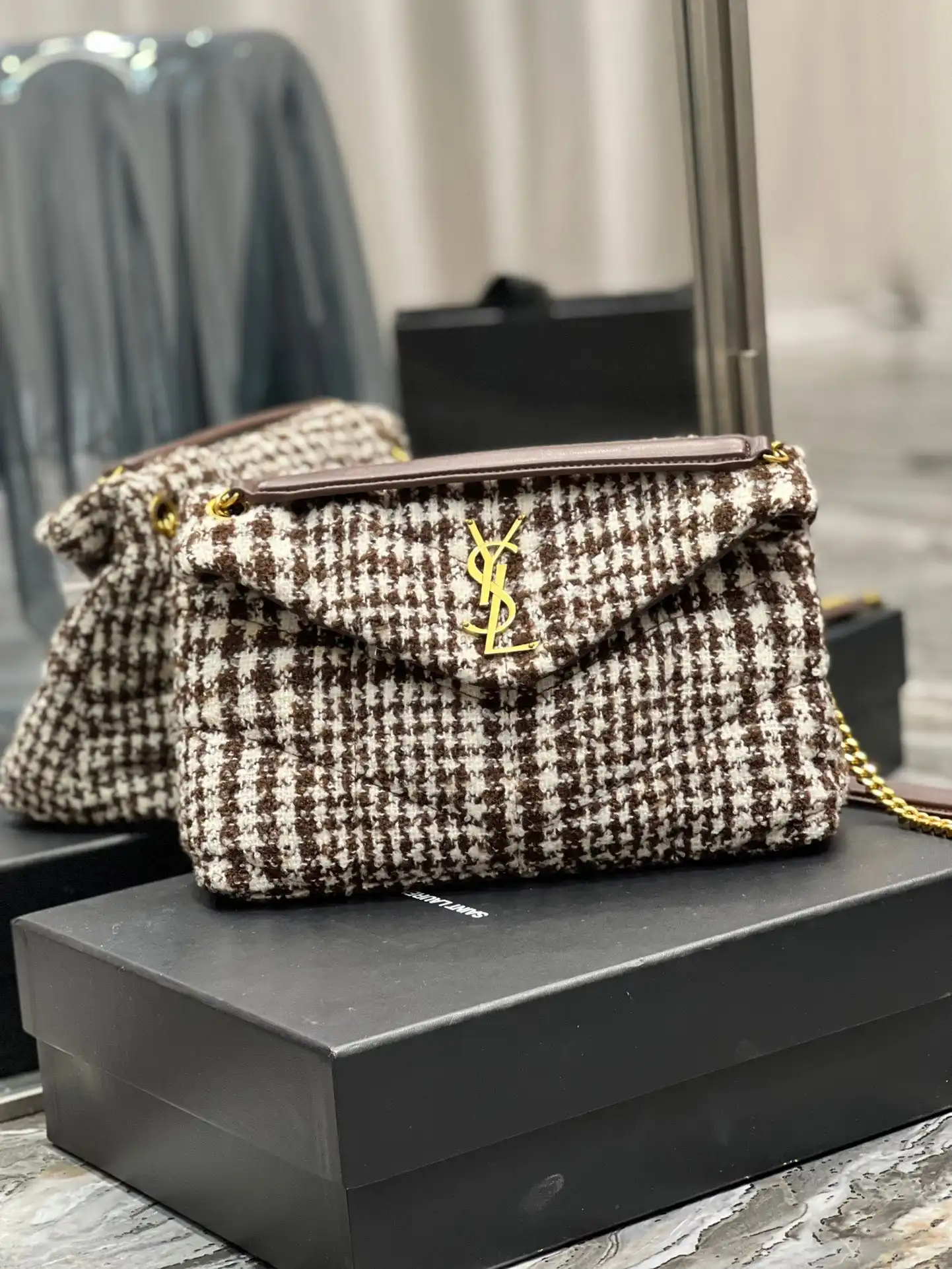 YSL PUFFER SMALL CHAIN BAG