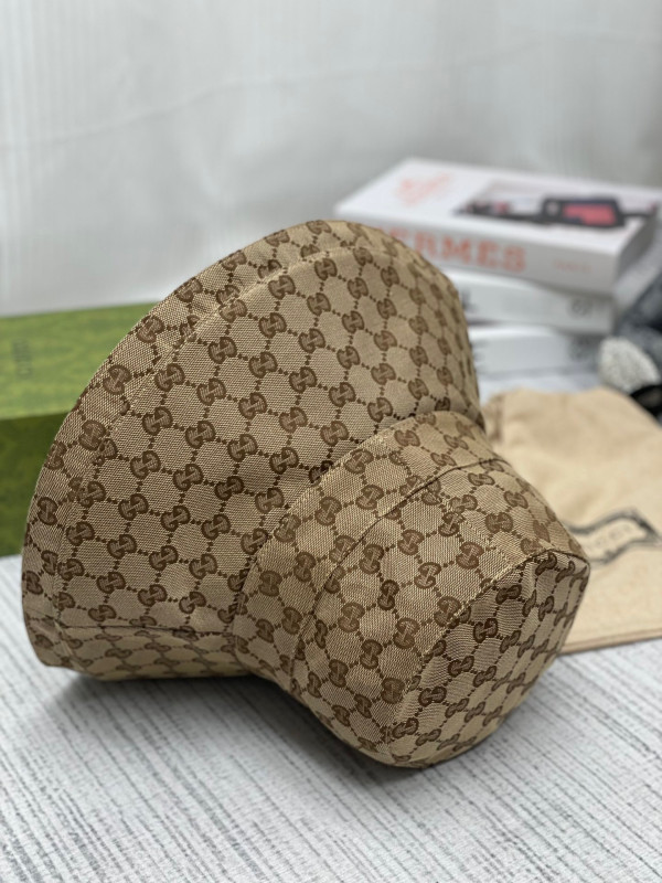 HOT SALE GUCCI GG canvas wide brim hat