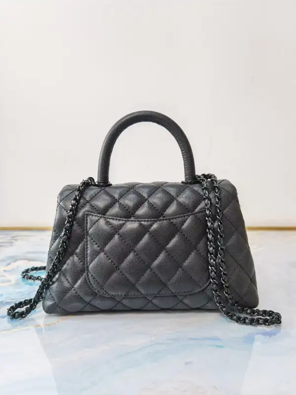 CHANEL FLAP BAG WITH TOP HANDLE