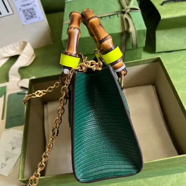 Gucci Diana lizard mini bag