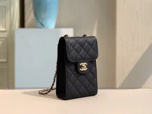 CHANEL PHONE HOLDER WITH CHAIN