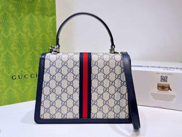 HOT SALE GUCCI Ophidia small top handle bag with Web