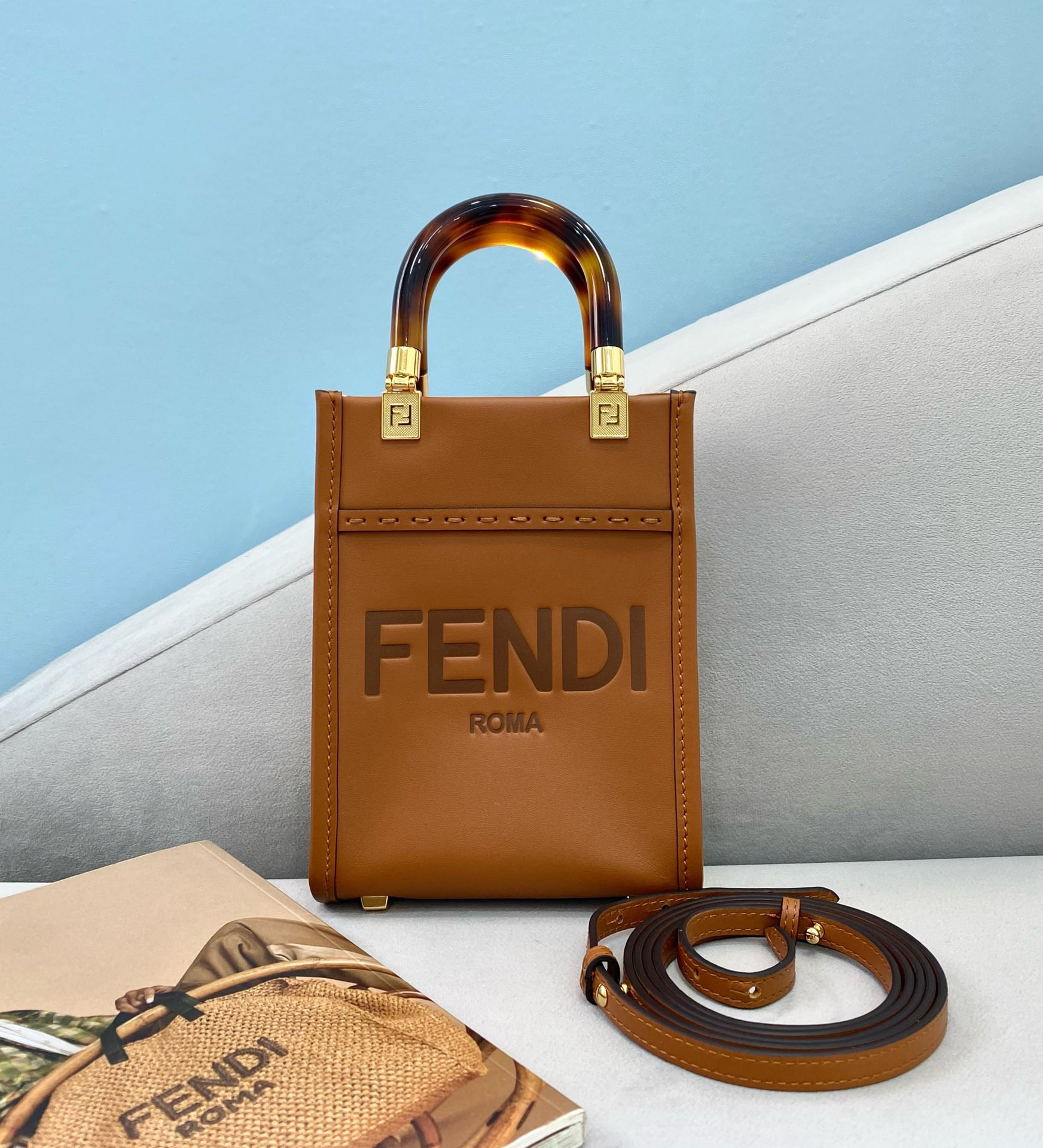 HOT SALE FENDI MINI SUNSHINE SHOPPER-13-18-6.5cm