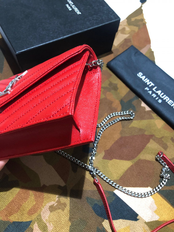 HOT SALE YSL CASSANDRE MATELASSÉ CHAIN WALLET