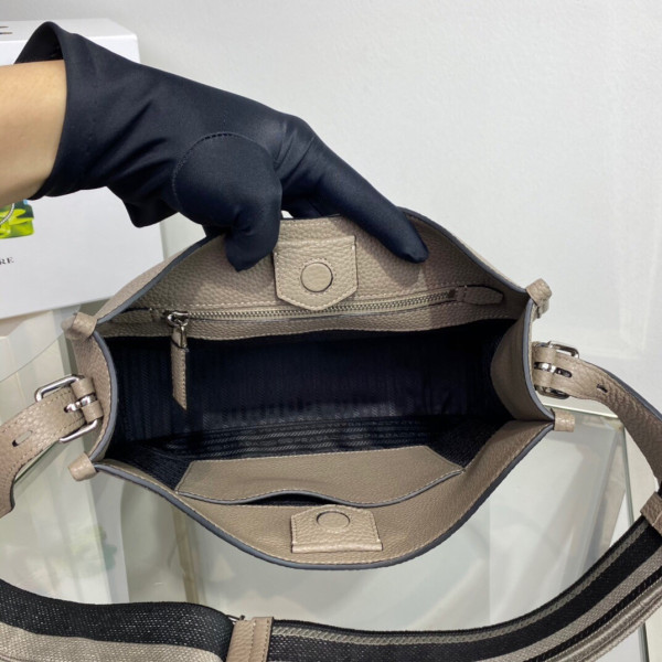 HOT SALE PRADA Leather hobo bag