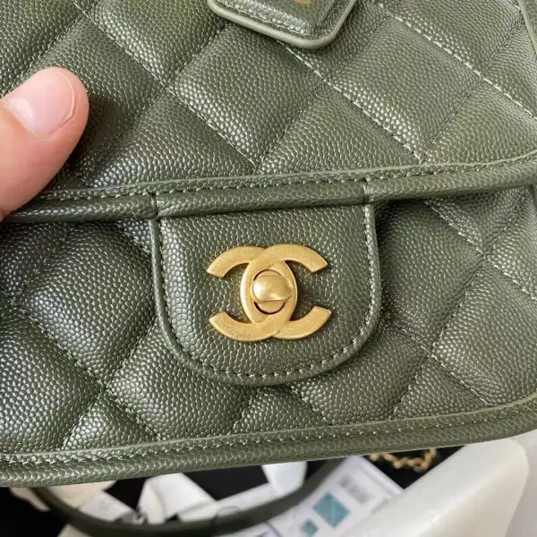 CHANEL SMALL FLAP BAG WITH TOP HANDLE