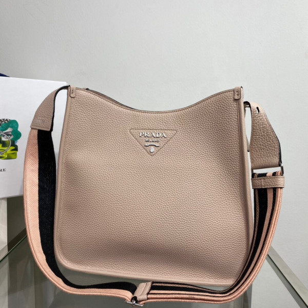 HOT SALE PRADA Leather hobo bag