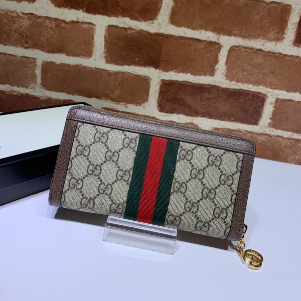 HOT SALE Gucci Ophidia GG zip around wallet