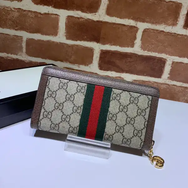 Gucci Ophidia GG zip around wallet