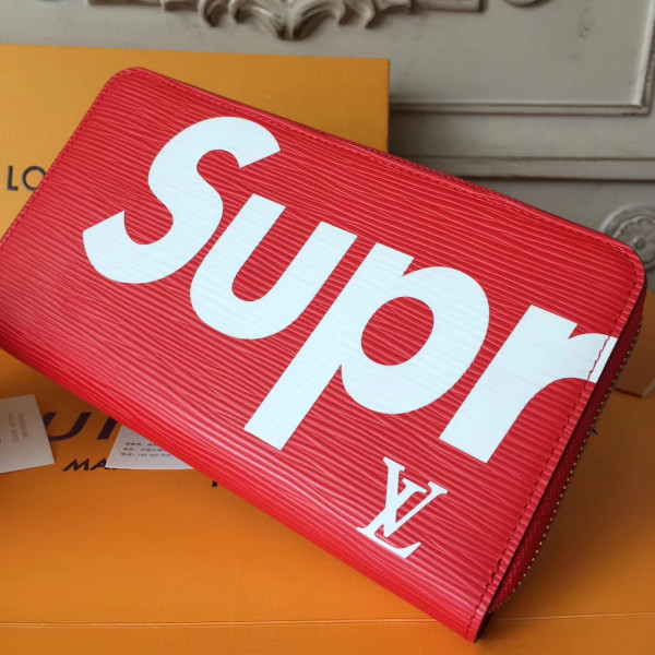 HOT SALE Louis Vuitton supreme Zip wallet