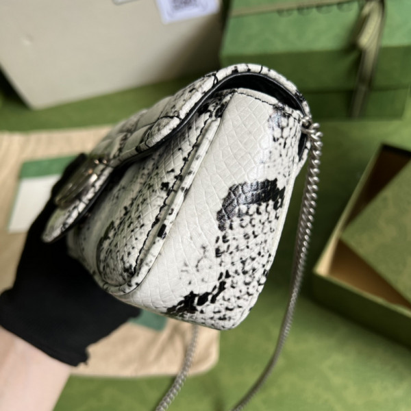 HOT SALE GUCCI GG Marmont python super mini bag