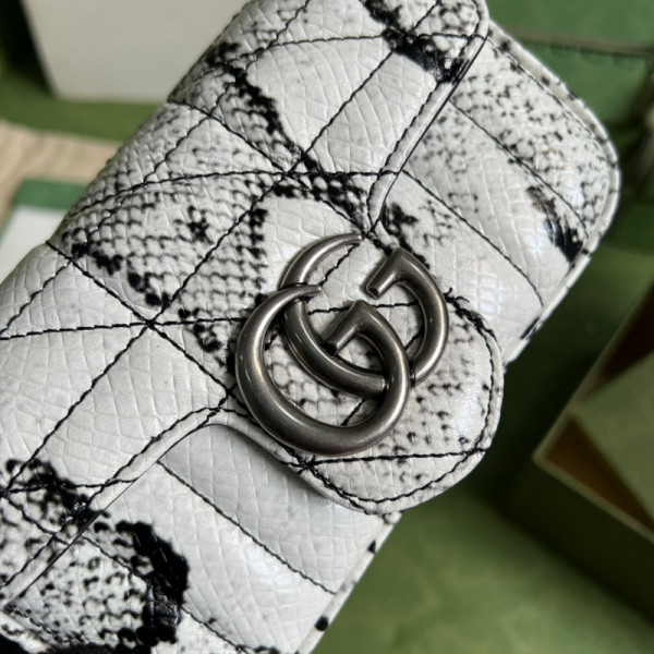 HOT SALE GUCCI GG Marmont python super mini bag