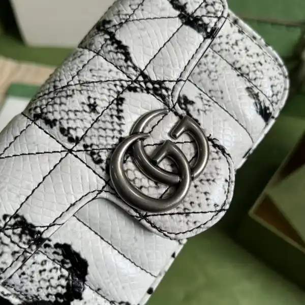 GUCCI GG Marmont python super mini bag