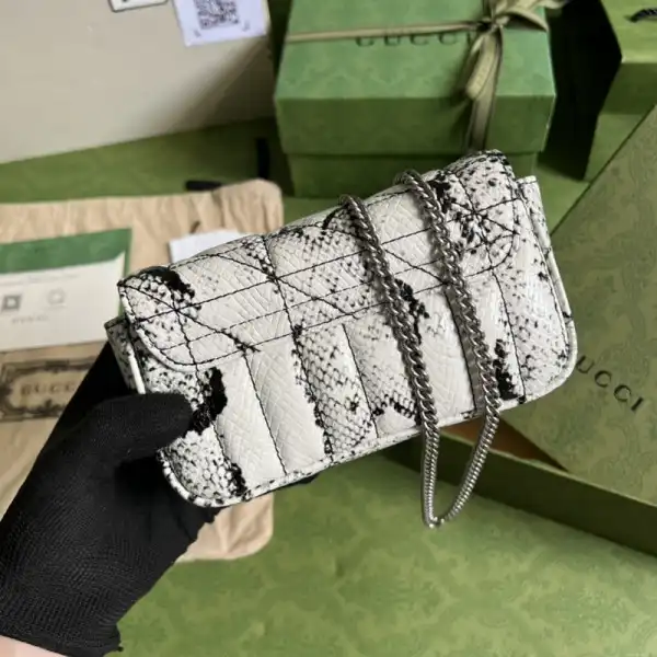 GUCCI GG Marmont python super mini bag