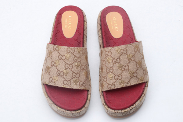 HOT SALE GUCCI Original GG slide sandal